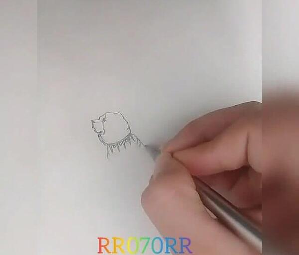 عکس نقاشی صورت سگ سرابی
