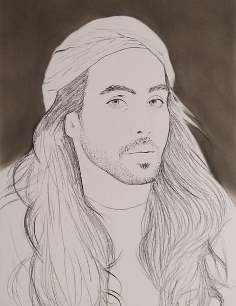 عکس نقاشی صورت انسان ساده
