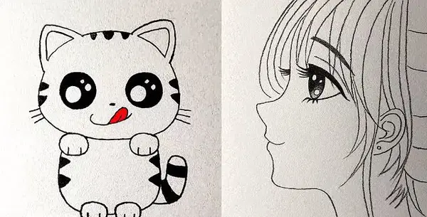 عکس آموزش نقاشی صورت با مداد سیاه