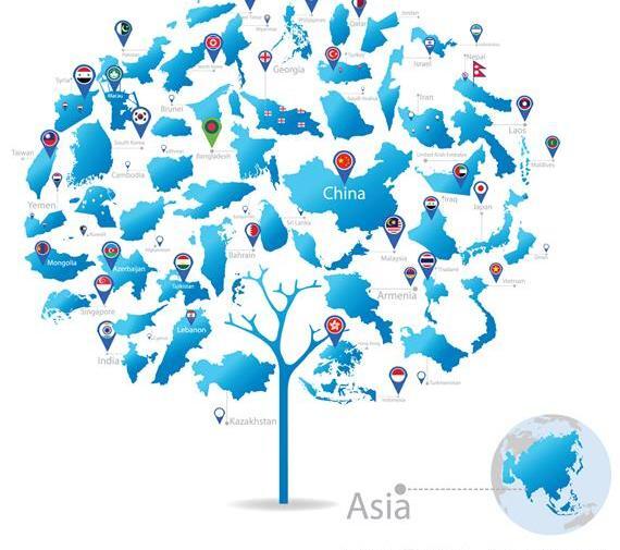عکس پرچم های آسیایی