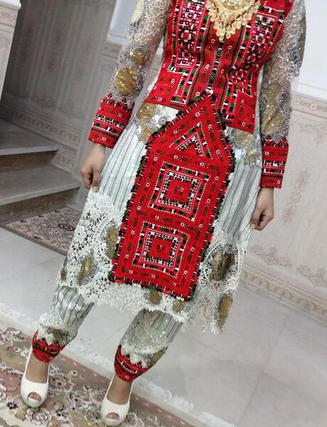 عکس لباس بلوچی سیاه دوچ