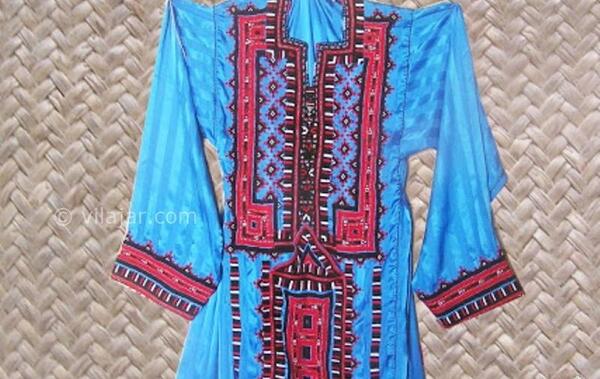 عکس لباس بلوچی دو رنگ