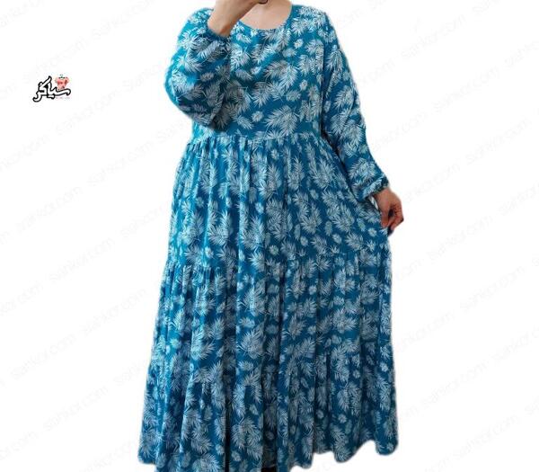 عکس لباس چین دار بلند
