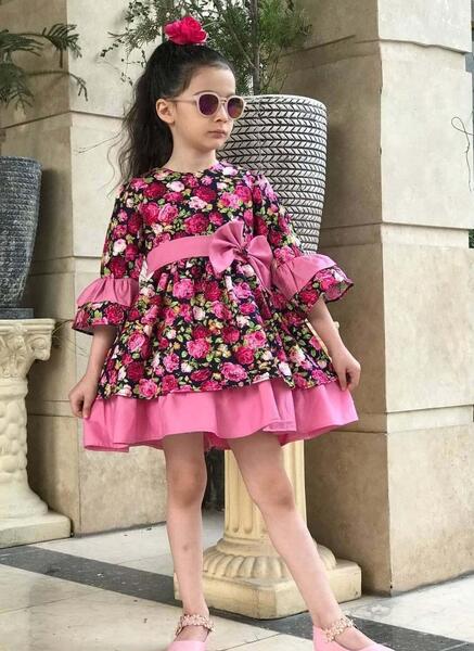 عکس لباس چین دار دخترانه