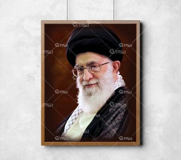 عکس رهبری و امام خمینی