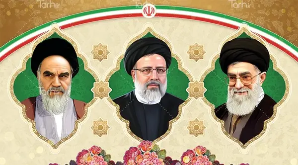 عکس رهبر و امام خمینی و رئیسی