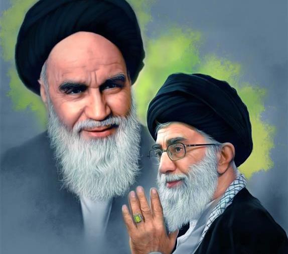 عکس رهبر و امام خمینی برای پوستر