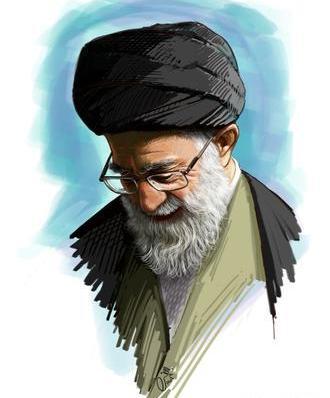 عکس نقاشی رهبر انقلاب