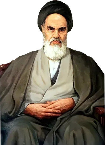 عکس رهبر با خمینی