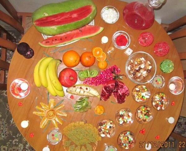 عکس فیک سفره یلدایی