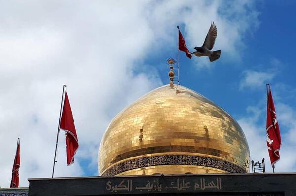 عکس پرچم حرم حضرت زینب