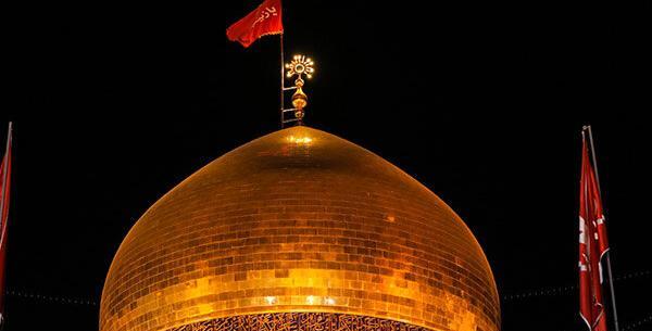 عکس پرچم گنبد حضرت زینب