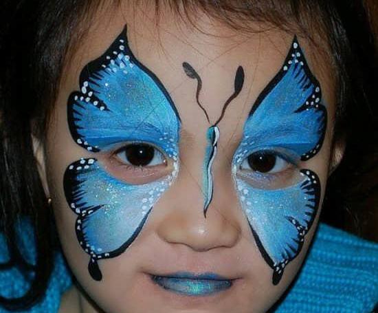 عکس نقاشی روی صورت با آبرنگ