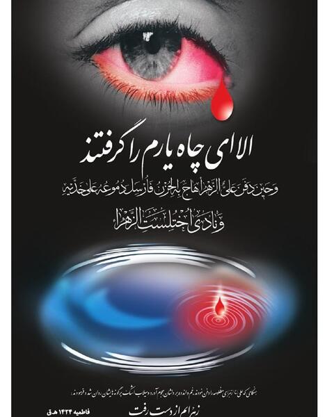 عکس نوشته الا ای چاه یارم را گرفتند