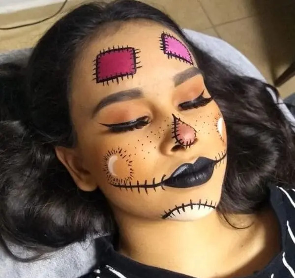 عکس نقاشی صورت بچه هالووین