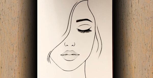 عکس نقاشی چهره نصف صورت