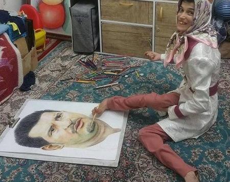 عکس چالش نقاشی صورت با علی