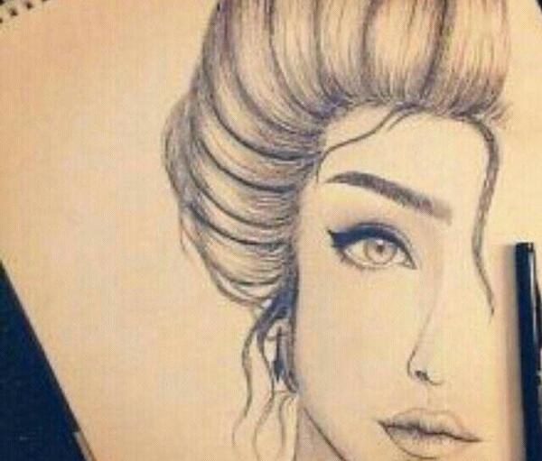 عکس چالش نقاشی صورتی و سیاه