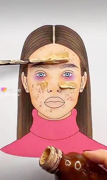 عکس چالش نقاشی روی صورت