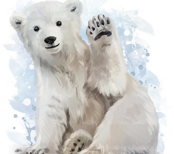 عکس نقاشی صورت خرس قطبی