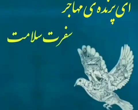 عکس نوشته ای پرنده ی مهاجر