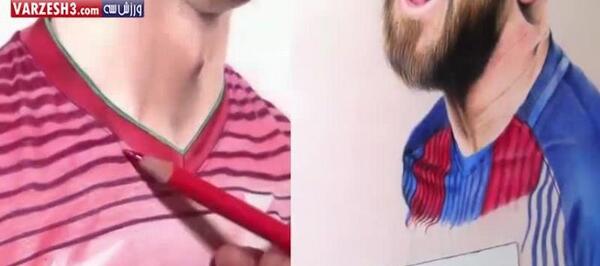 عکس نقاشی صورت رونالدو آسان