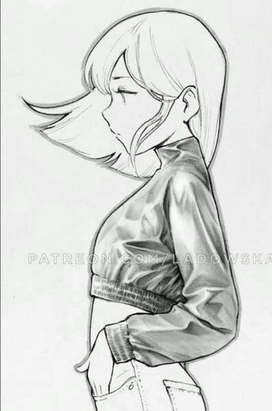 عکس نقاشی صورت زن ساده