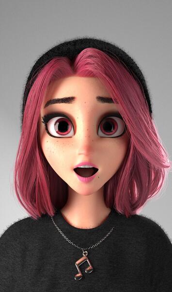 عکس نقاشی صورت زن ساده