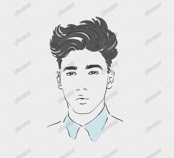 عکس نقاشی طراحی صورت پسر