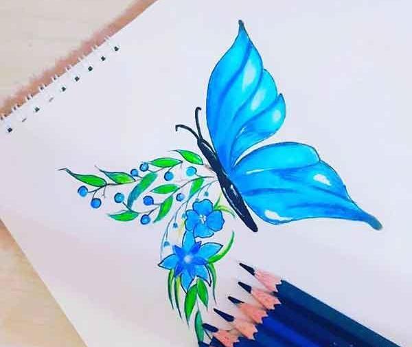 عکس نقاشی رو صورت طرح پروانه