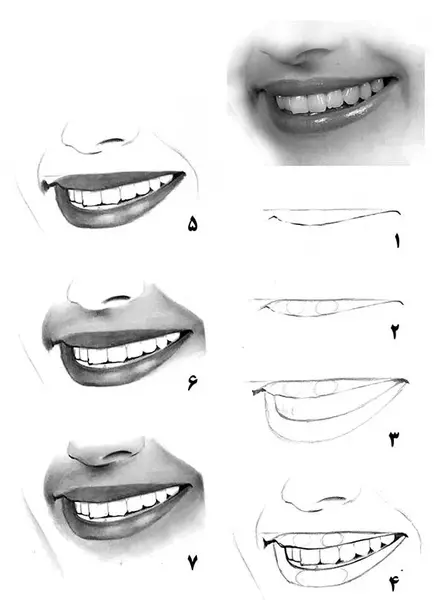 عکس آموزش نقاشی چهره طراحی