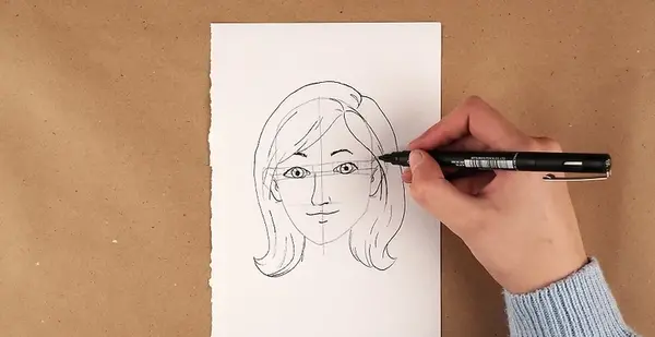 عکس آموزش نقاشی چهره طراحی