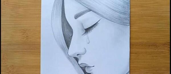 عکس نقاشی چهره ی غمگین
