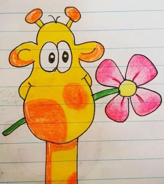 عکس نقاشی صورت با قلب