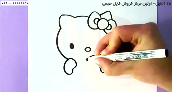عکس نقاشی صورت کیتی ساده