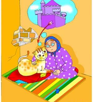 عکس نقاشی صورت پیرزن کارتونی