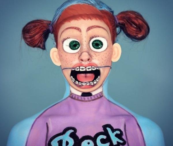 عکس نقاشی روی صورت کارتونی