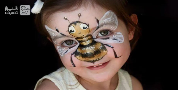 عکس نقاشی روی صورت کفشدوزک