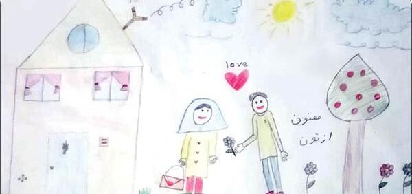 عکس نقاشی صورت مادر کودکانه