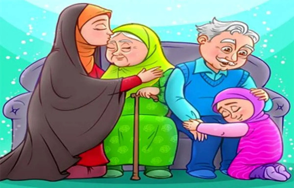 عکس نقاشی صورت مادر و پدر