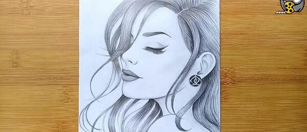 عکس نقاشی نقاشی صورت دخترانه