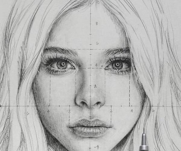 عکس نقاشی چهره دختر ناراحت