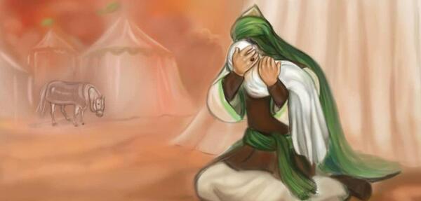 عکس نقاشی امام حسین و علی اصغر