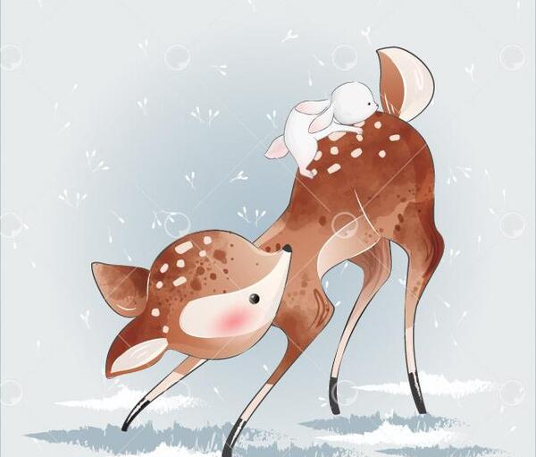 عکس نقاشی آهو آسان