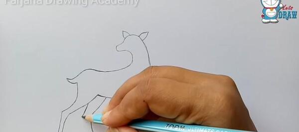 عکس نقاشی آهو در طبیعت