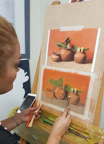 عکس نقاشی با مداد رنگی ساده و زیبا