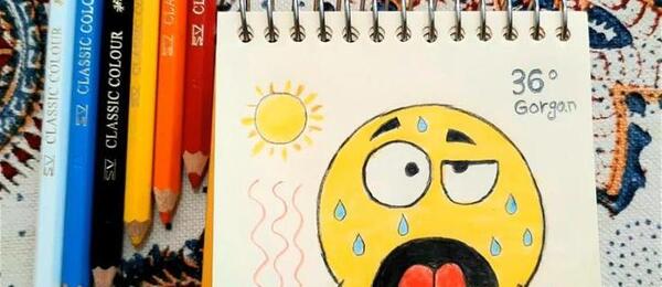 عکس نقاشی با مداد رنگی فانتزی