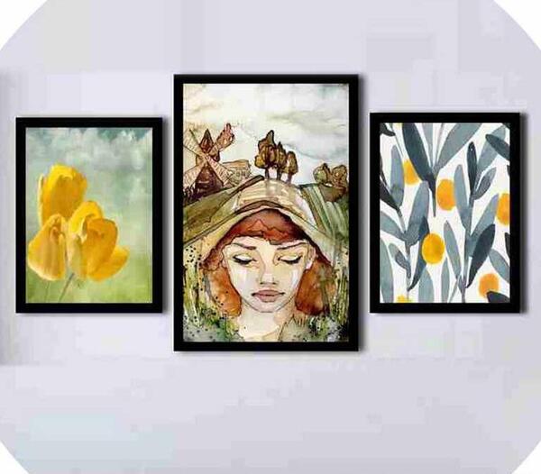 عکس نقاشی با آبرنگ دخترانه