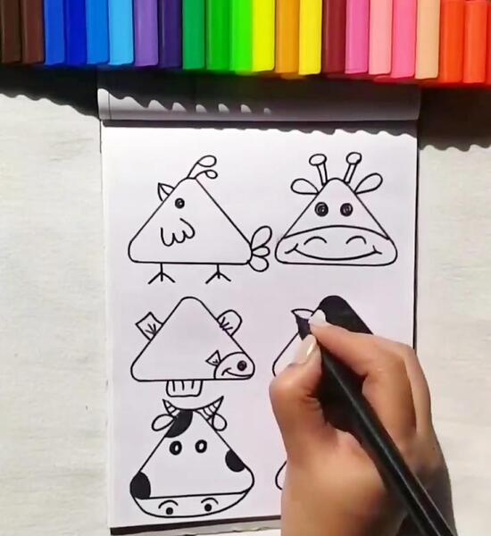 عکس نقاشی با اشکال هندسی برای بزرگسالان