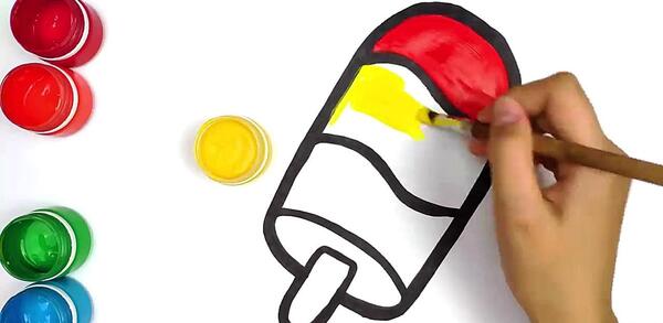 عکس نقاشی بستنی چوبی 2